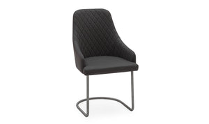 Urbino Dining Chair - Brushed Steel Charcoal