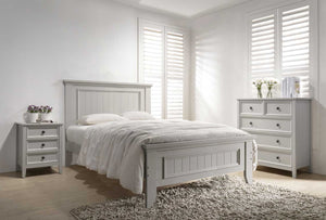 Mila Panelled Bed 5' - Clay