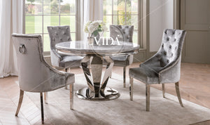 Arturo Round Dining Table - Grey 1300
