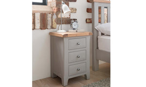 Clemence Bedside Table - 3 Drawer (NR)
