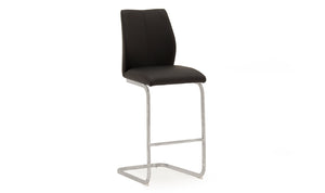 Elis Bar Chair - Chrome Leg Black (2/Box)