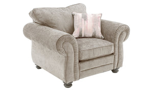 Hollins 1 Seater Fixed - Mink (1 scatter cushion)