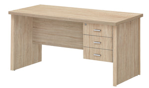 Oscar Desk 3 Drawer 1500 - Light Oak