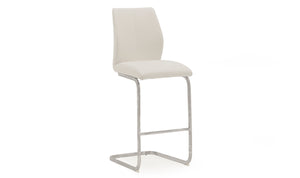 Elis Bar Chair - Chrome Leg White (2/Box)