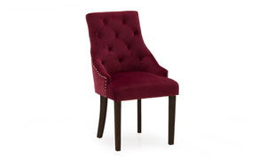 Hobbs Dining Chair - Velvet Crimson Wenge Leg (2/Box)