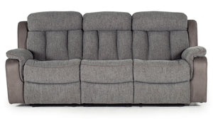 Brampton 3 Seater Recliner - Grey (Nett) (NR)