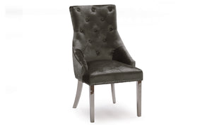 Belvedere Knockerback Dining Chair - Charcoal - 2 per box
