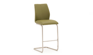 Irma Bar Chair - Brushed Steel Olive (2/Box)