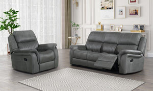 Amos 3 Seater Recliner - Blue