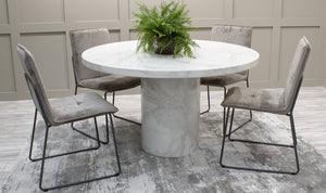 Carra Dining Table Round - Bone White 1300