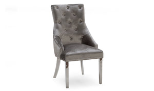 Belvedere Knockerback Dining Chair - Pewter - 2 per box