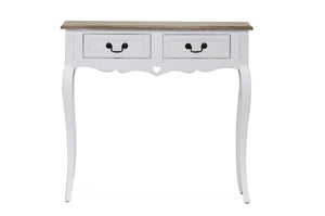 Maeve Console Table 2 Drawer - White