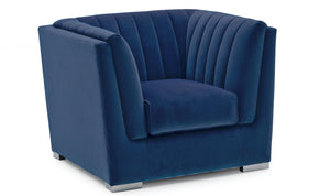 Upton Armchair 1 Seater Fixed - Blue