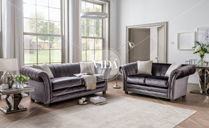 Giselle 2 Seater - Charcoal - 2 Scatters