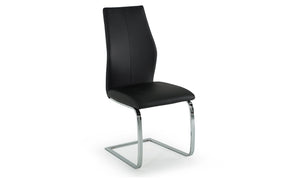 Elis Dining Chair - Chrome Leg Black (2/Box)