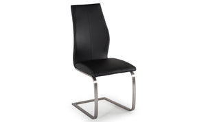 Irma Dining Chair - Brushed Steel Black (2/Box)