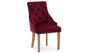 Hobbs Dining Chair - Velvet Crimson (2/Box)