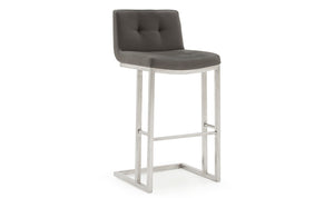 Elstra Bar Chair - Grey PU (Sold in boxes of 2)
