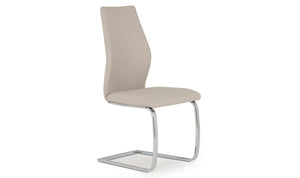 Elis Dining Chair - Chrome Leg Taupe (2/Box)