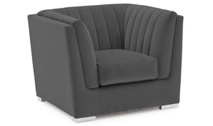 Upton Armchair 1 Seater Fixed - Charcoal