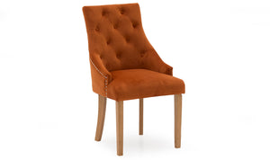 Hobbs Dining Chair - Velvet Pumpkin (2/Box)