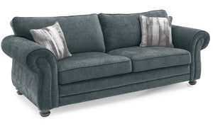 Hollins 3 Seater Fixed - Charcoal (2 scatter cushions)