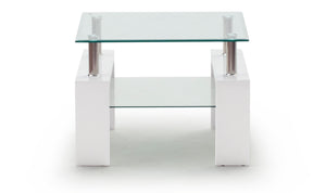 Calico Lamp Table - White