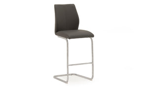 Elis Bar Chair - Chrome Leg Grey (2/Box)