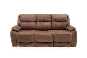 Santiago 3 Seater Recliner - Brown