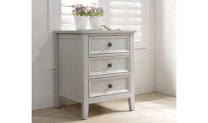 Mila Bedside Table - 3 Drawer Clay