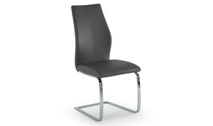 Elis Dining Chair - Chrome Leg Grey (2/Box)