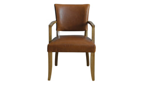 Duke Arm Chair Leather - Tan Brown