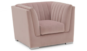 Upton Armchair 1 Seater Fixed - Blush