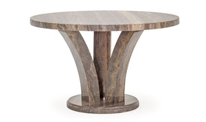Amalfi Dining Table - Pearl Grey Round 1250 (NR)