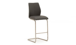 Irma Bar Chair - Brushed Steel Grey (2/Box)