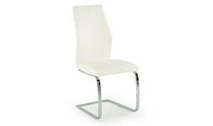 Elis Dining Chair - Chrome Leg White (2/Box)