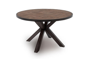 Vanya Round Dining Table - Light Brown 1300