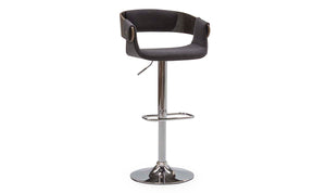 Rita Bar Chair Gas Lift - Charcoal Fabric