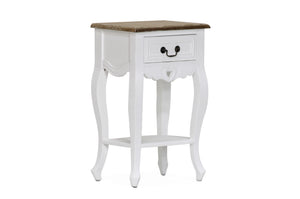 Maeve Bedside 1 Drawer - White