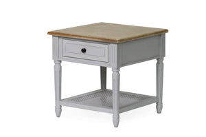 Rowan Lamp Table 1 Drawer - Grey