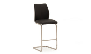 Irma Bar Chair - Brushed Steel Black (2/Box)