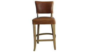 Duke Bar Chair Leather - Tan Brown