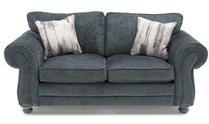 Hollins 2 Seater Fixed - Charcoal (2 scatter cushions)