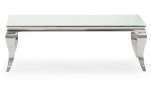 Louis Coffee Table - White 1300mm