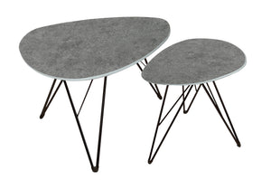 Otto Lamp Table Triangle - Grey Concrete Dark